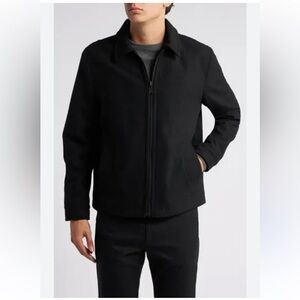 Vintage Fidelity Black Wool Zipper Jacket